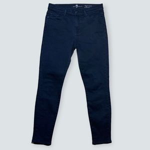 Women’s 7 for all Mankind Black High Waist Ankle Gwenevere Jeans Size 29